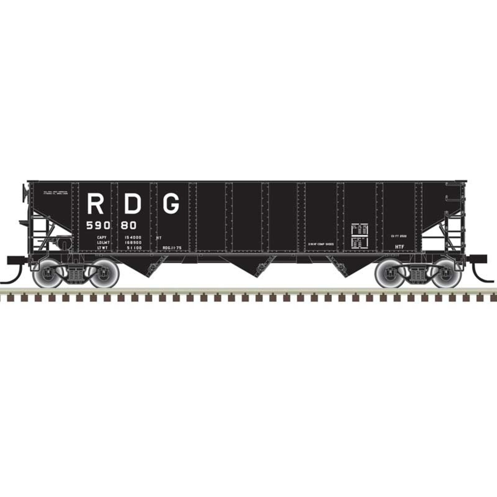Atlas 20006927 HO, 70 Tn 9 Panel Hopper, READING 59077