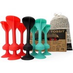 TOSSIT Suction Cup Darts Game 7 Piece/2 Players Red/Cayan