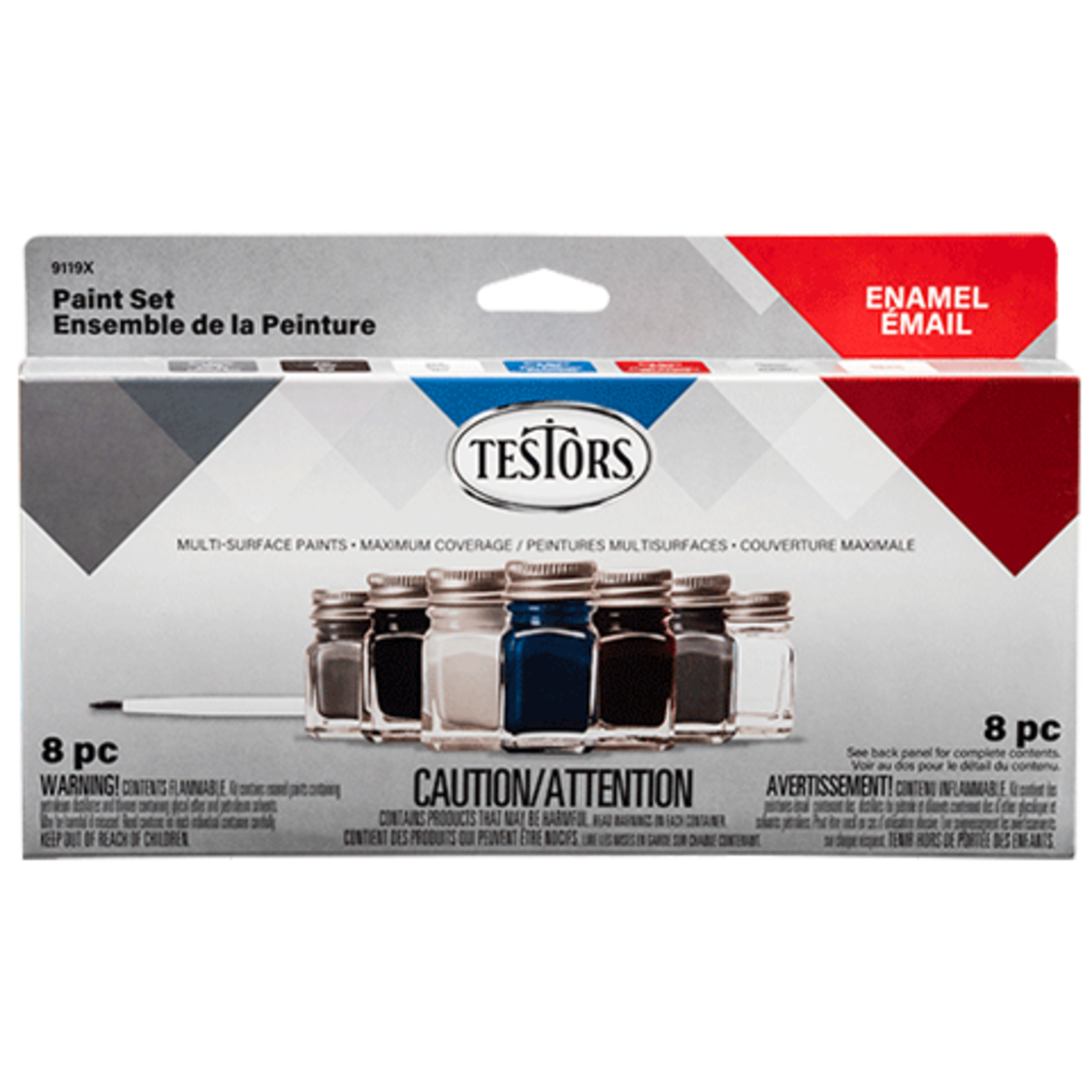 Testors 9119 Model Car Enamel Paint Set