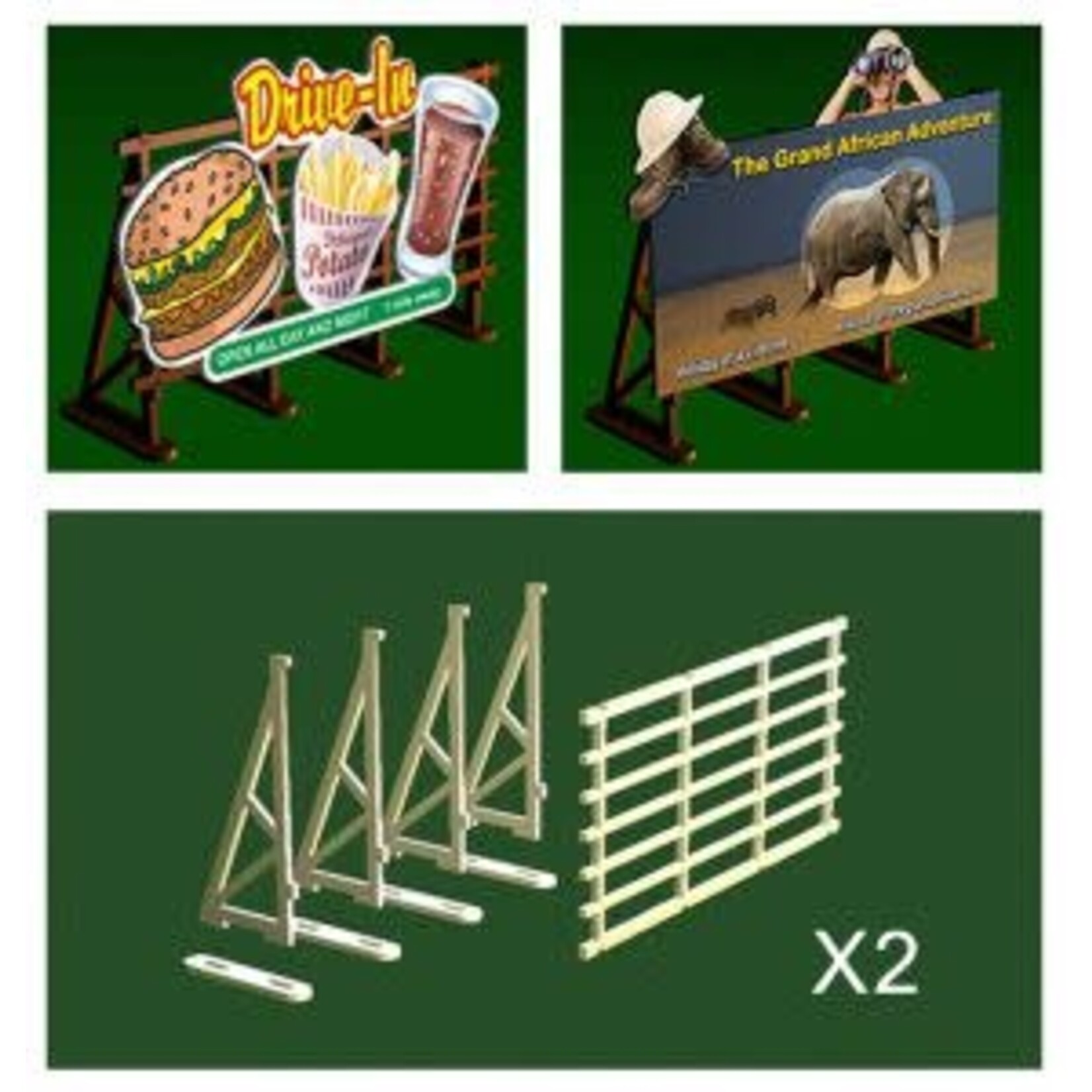 Bachmann 39111 O Billboard Kit - 2 Pack
