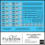 Fusion HO Scale MWCX Covered Hopper Patching Decal Set
