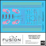 Fusion HO Scale Union Pacific 7400 Pink Ribbon GEVO Decals