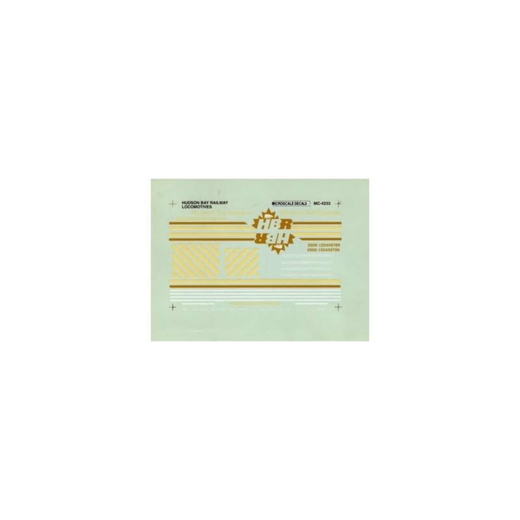 Micro Scale MC-4233 HO Scale - Hudson Bay Railway Locomotive 1977+ Decals