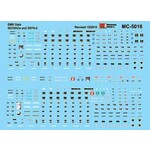 Micro Scale MC-5016 HO Scale EMD SD70ACe and SD70-2 Data Decals