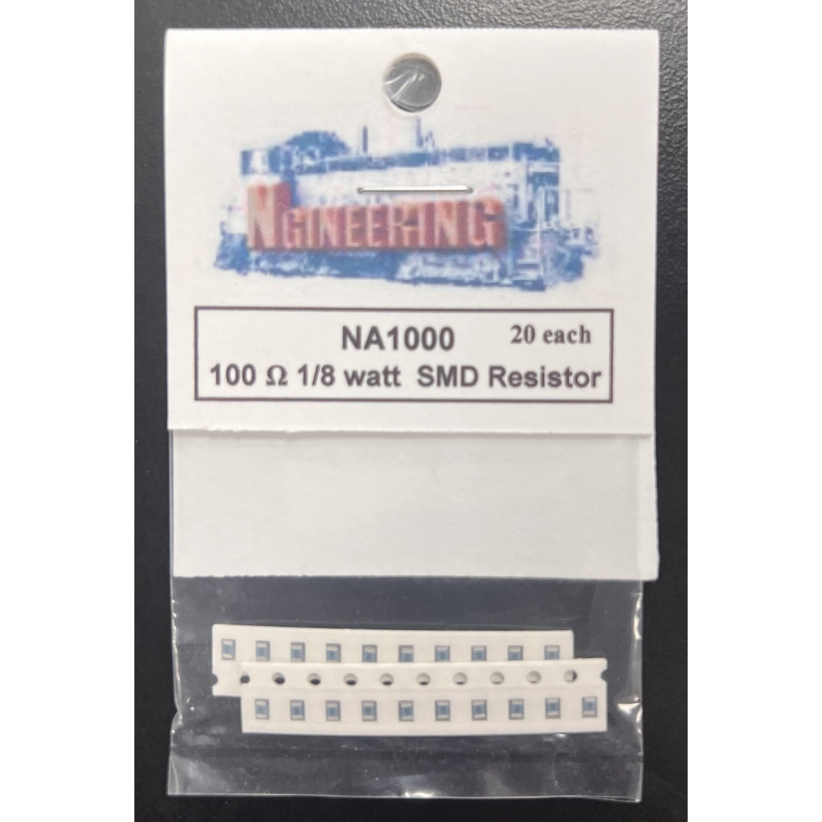 Ngineering NA1000 1/8-Watt 100-Ohm SMD Resistor - 20 Pack