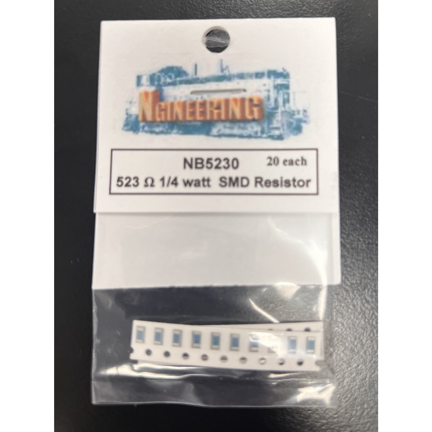 Ngineering NB5230 1/4-Watt 523-Ohm SMD Resistor - 20 Pack