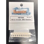 Ngineering NB1000 1/4 Watt 100-Ohm SMD Resistor - 20-Pack