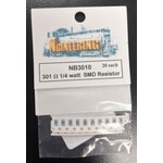 Ngineering NB3010 1/4 Watt 301-Ohm SMD Resistor - 20 Pack