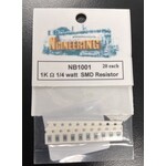 Ngineering NB1001 1/4 Watt 100-Ohm SMD Resistor - 20 Pack