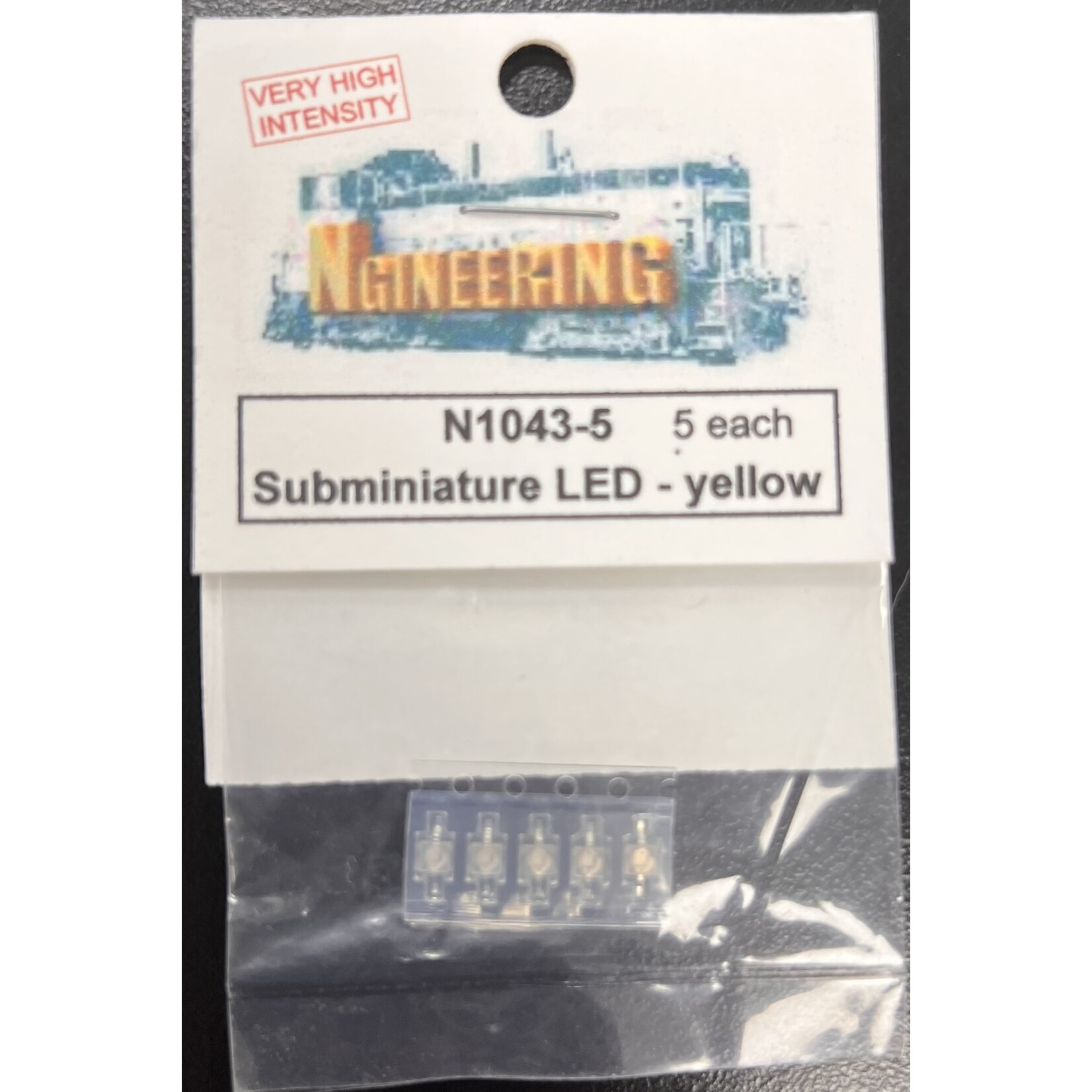 Ngineering N1043-5 Subminiature LED Yellow - 5 Pack