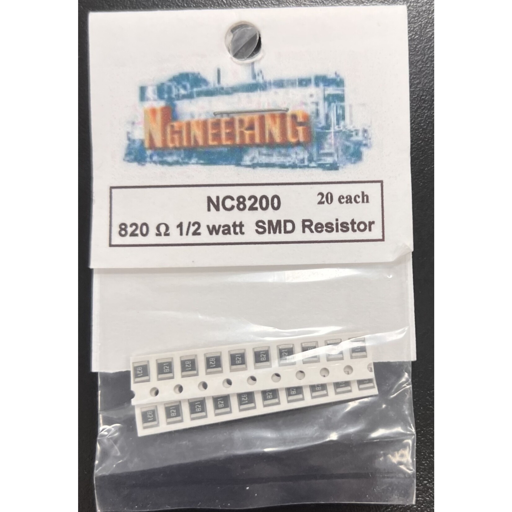 Ngineering NC8200 1/2 Watt 820-Ohm SMD Resistor - 20 Pack