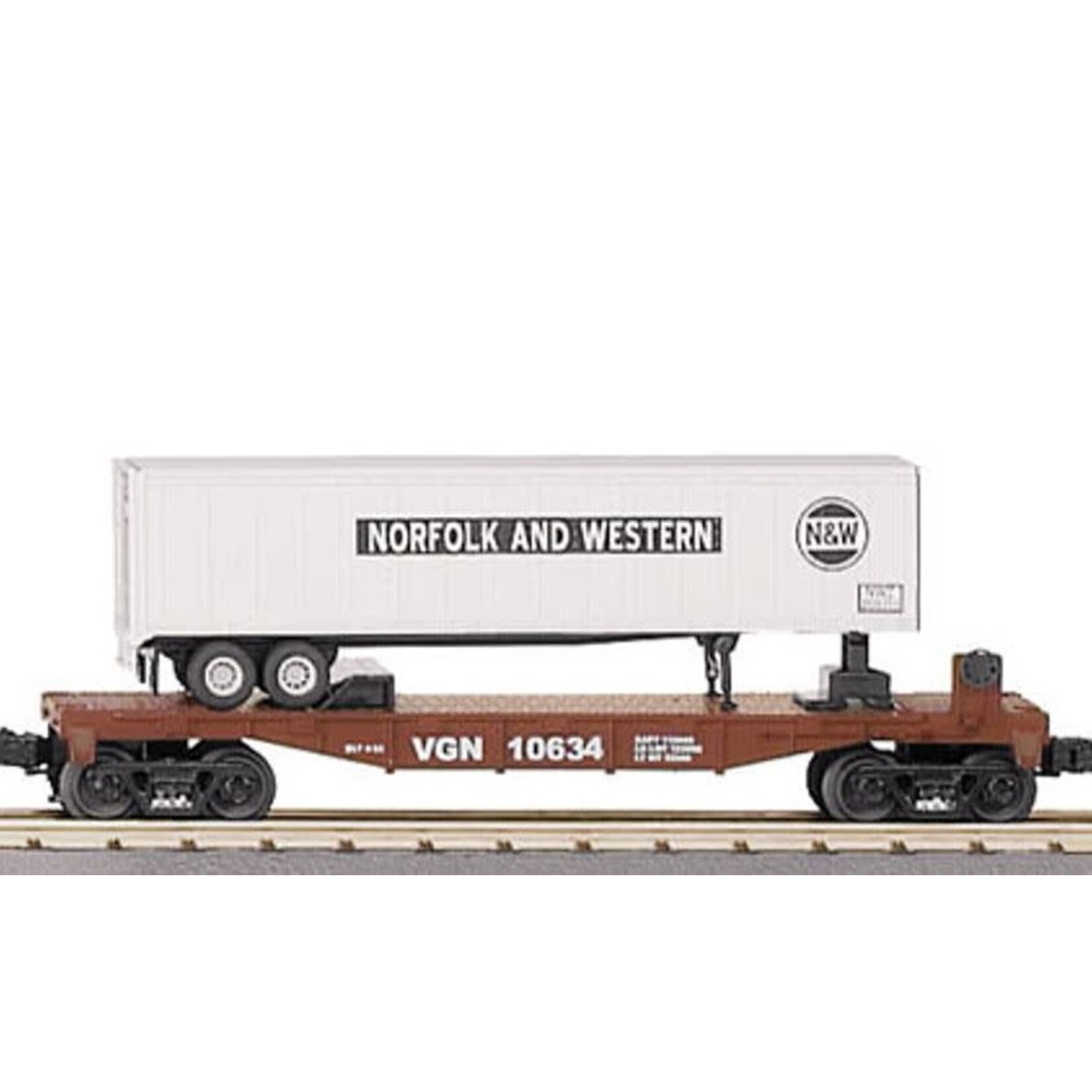 MTH 307018B O Virginia Flat Car with Trailers