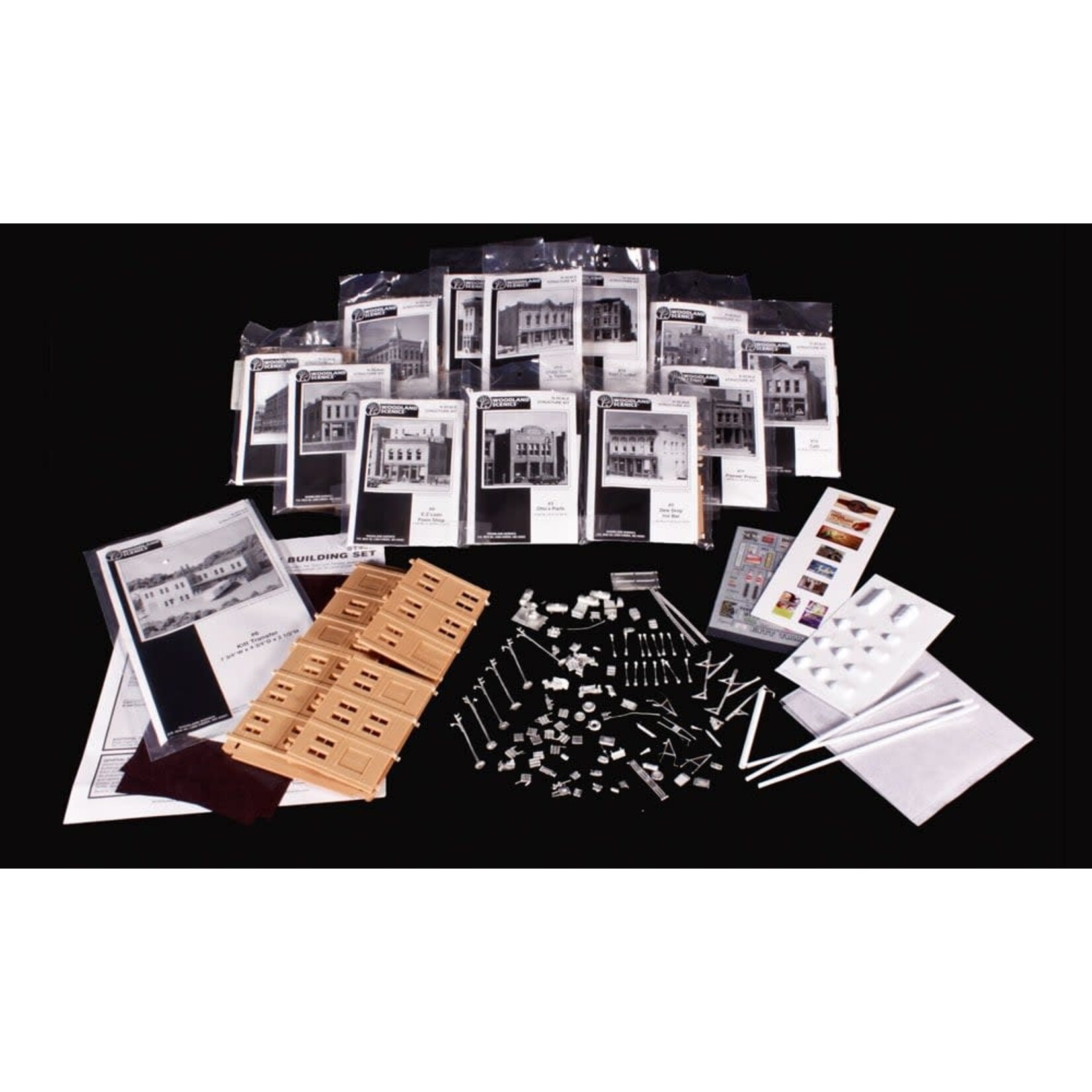 Woodland Scenics 1485 N Town and Factory Building Set Kit