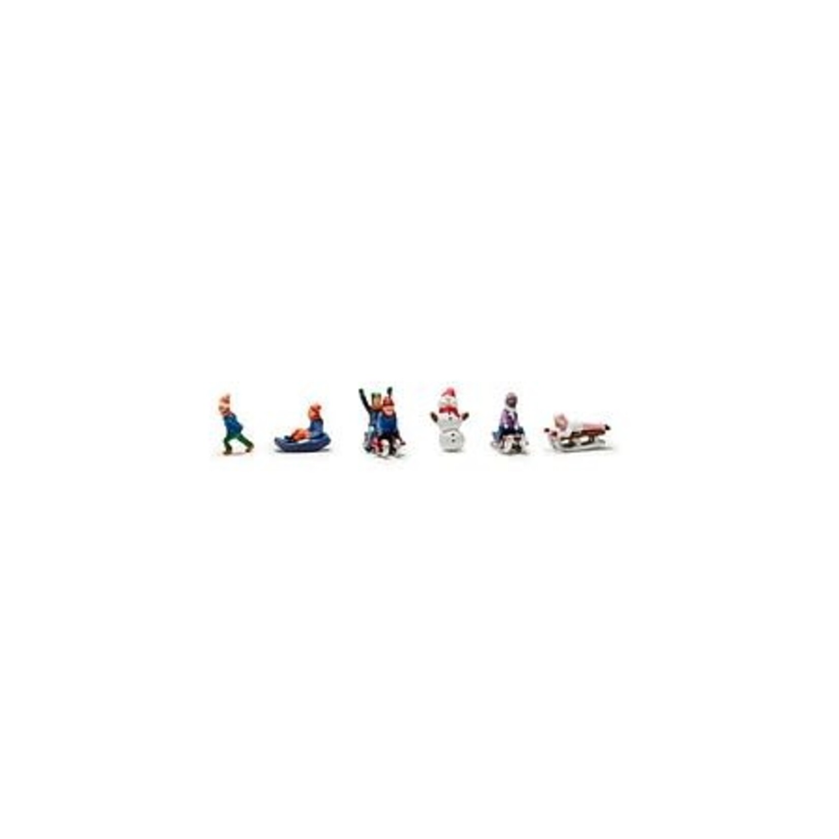 Woodland Scenics 1966 HO Children Sledding