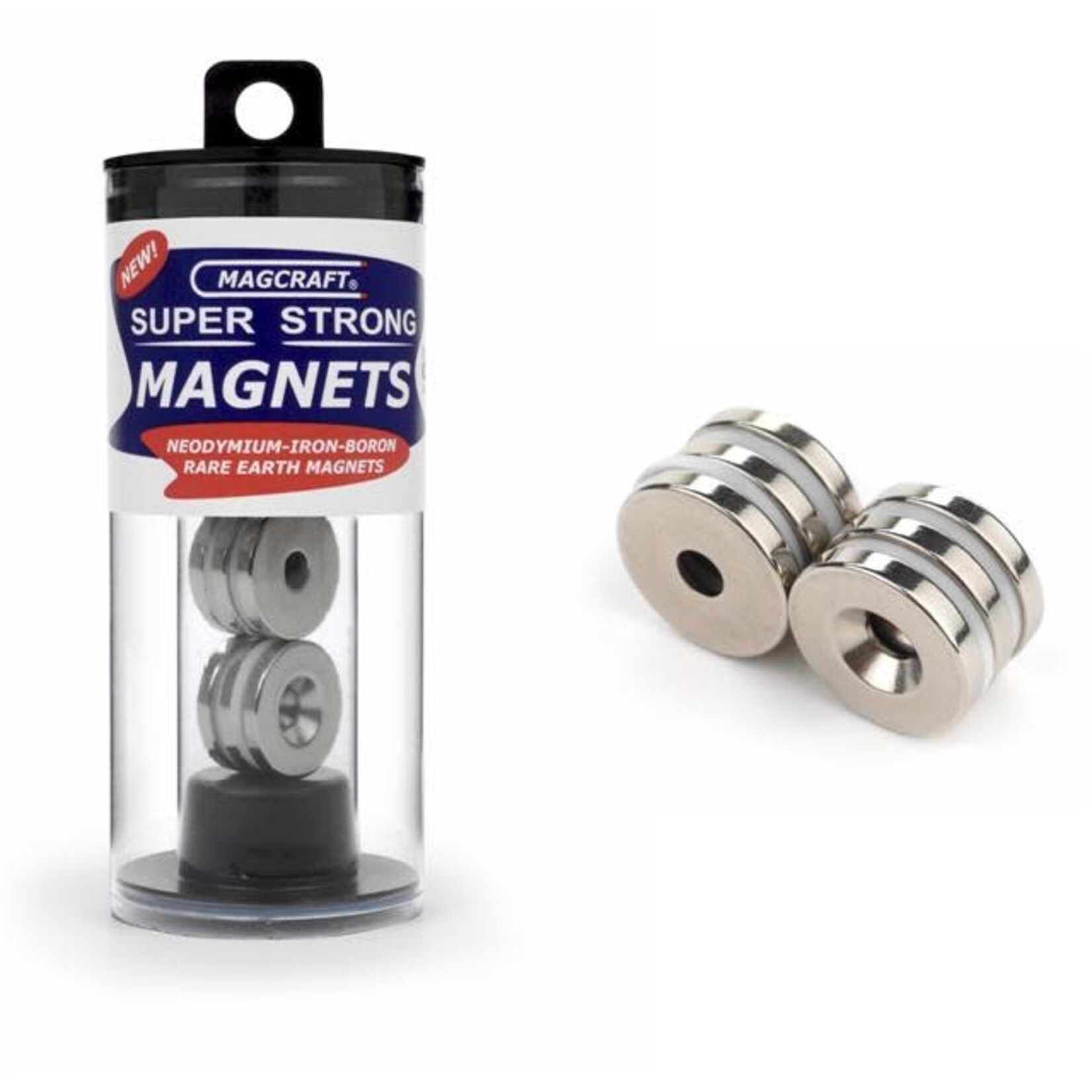 Magcraft 589 Rare Earth Ring Magnets - 6 count 3/4"x1/5"x1/8"