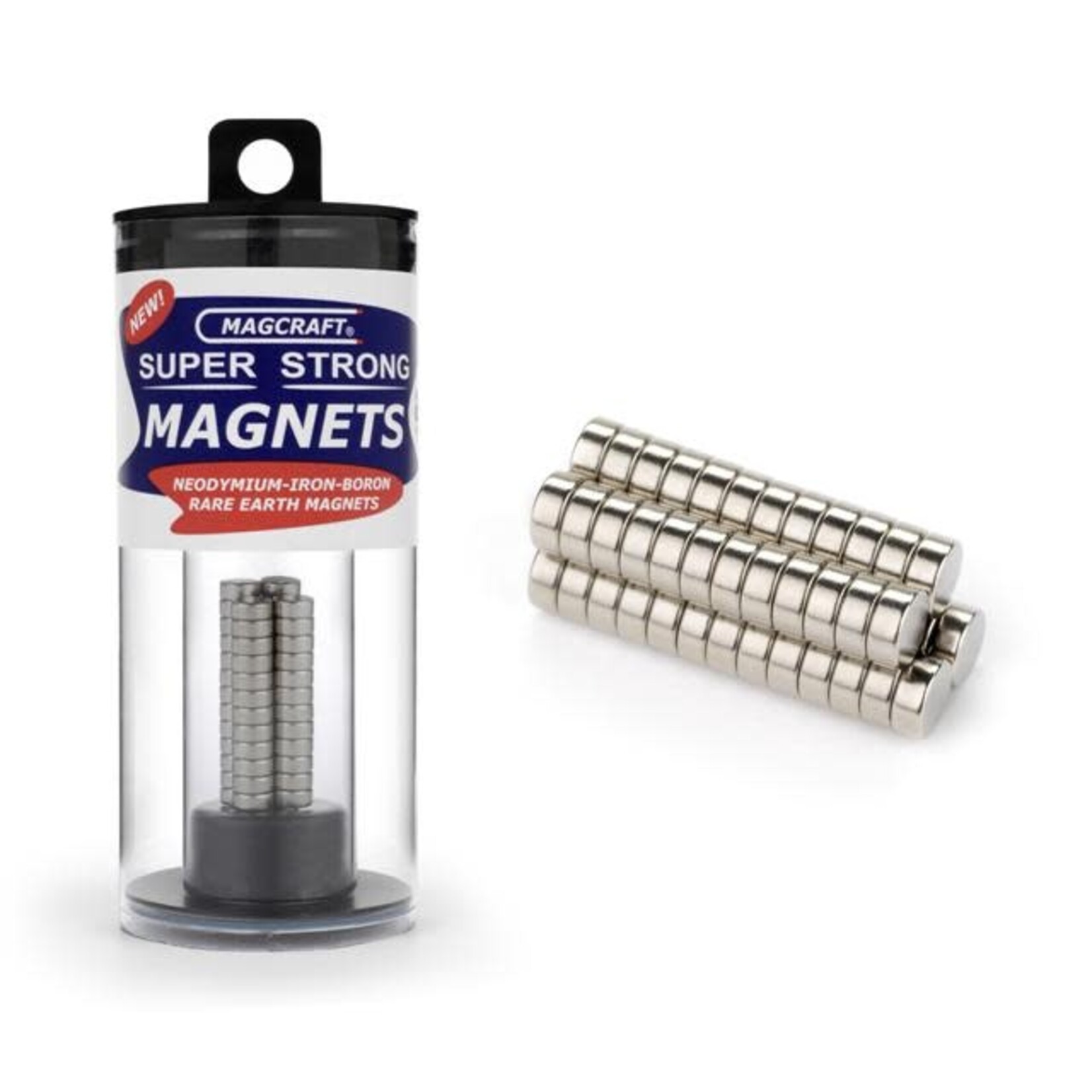 Magcraft 601 Rare Earth Disc Magnets - 50 count 1/4"x1/10"