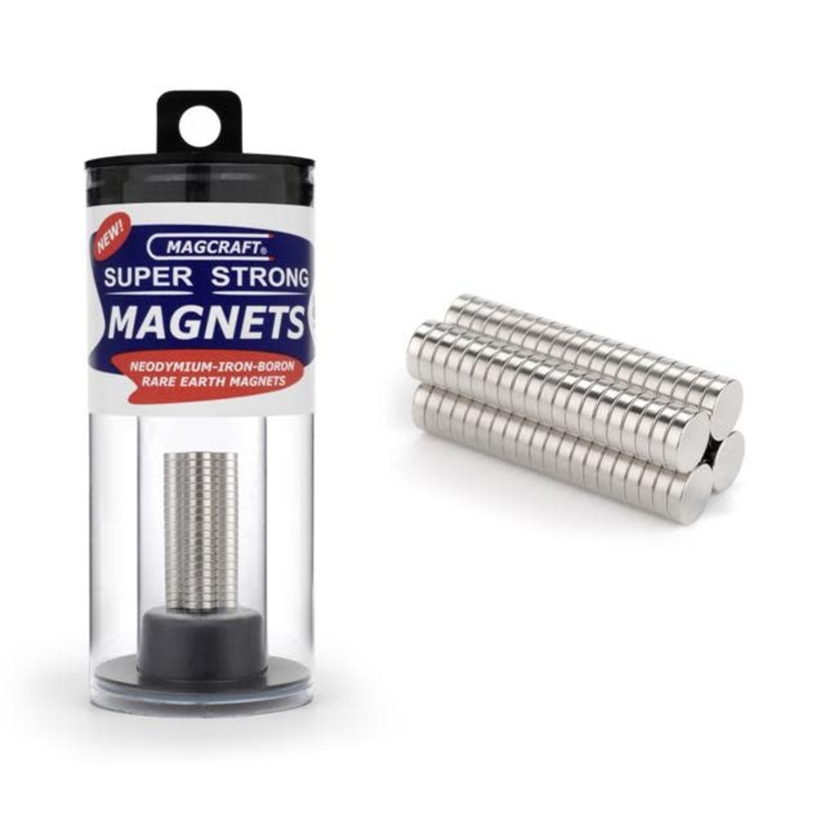 Magcraft 657 Rare Earth Disc Magnets - 80 count 1/4"x1/16"
