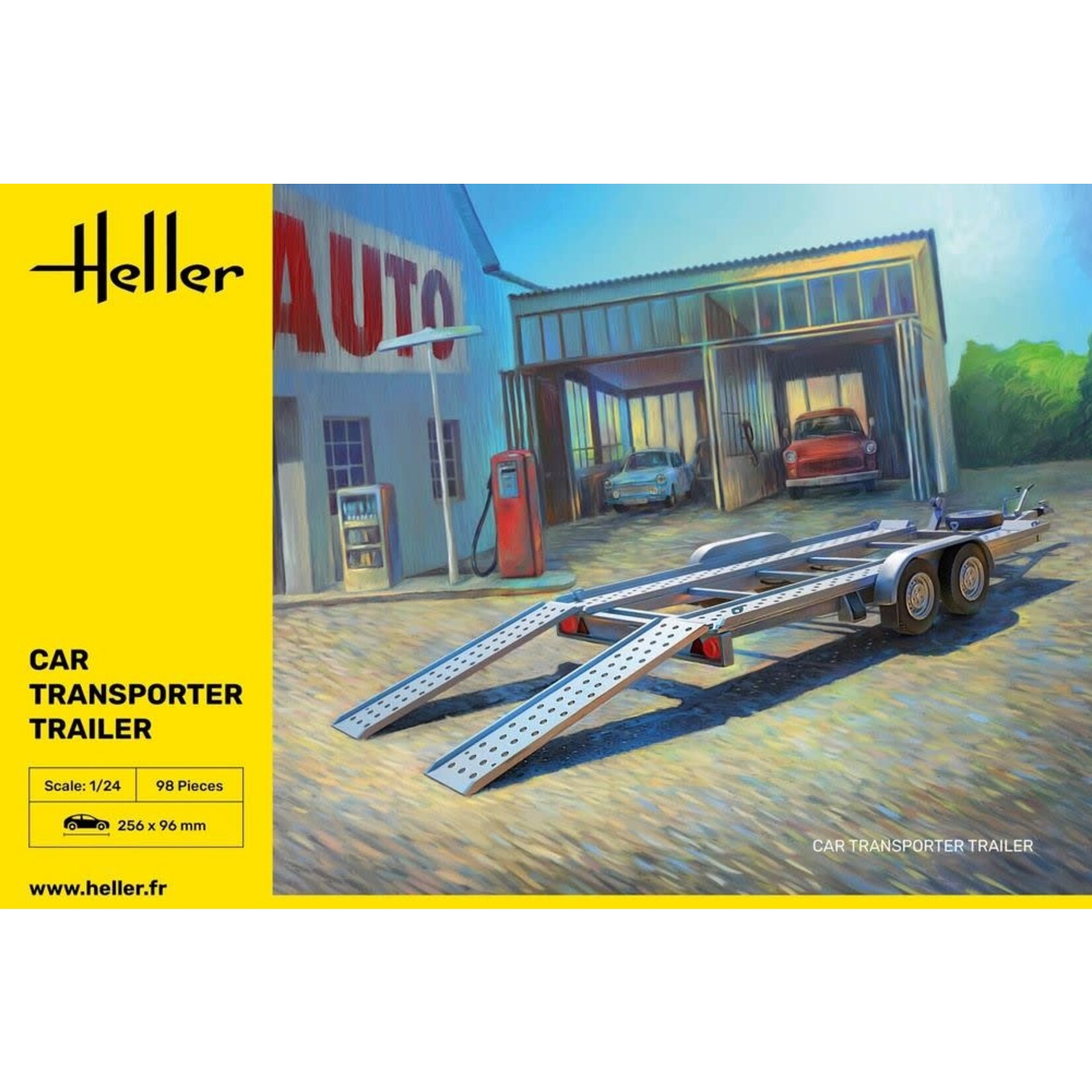 Heller 80774 1/24 Car Transporter Trailer