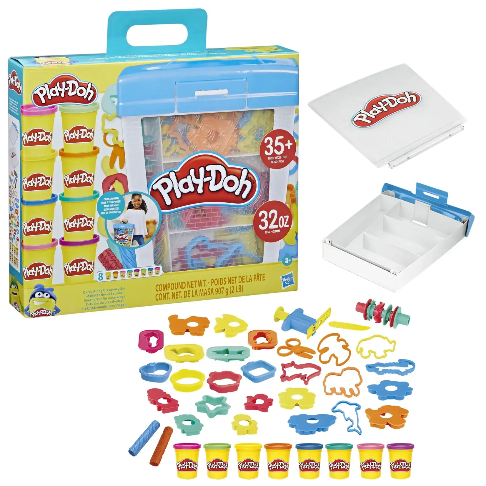 Hasbro Play-Doh Carry Along Creativity Set - 40 Tools/8 Cans
