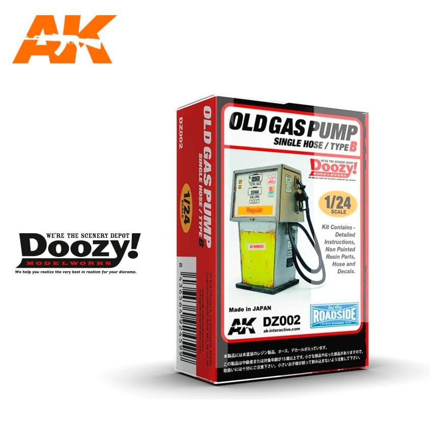 002 1/24 Old Gas Pump Single Hose Type B Kit