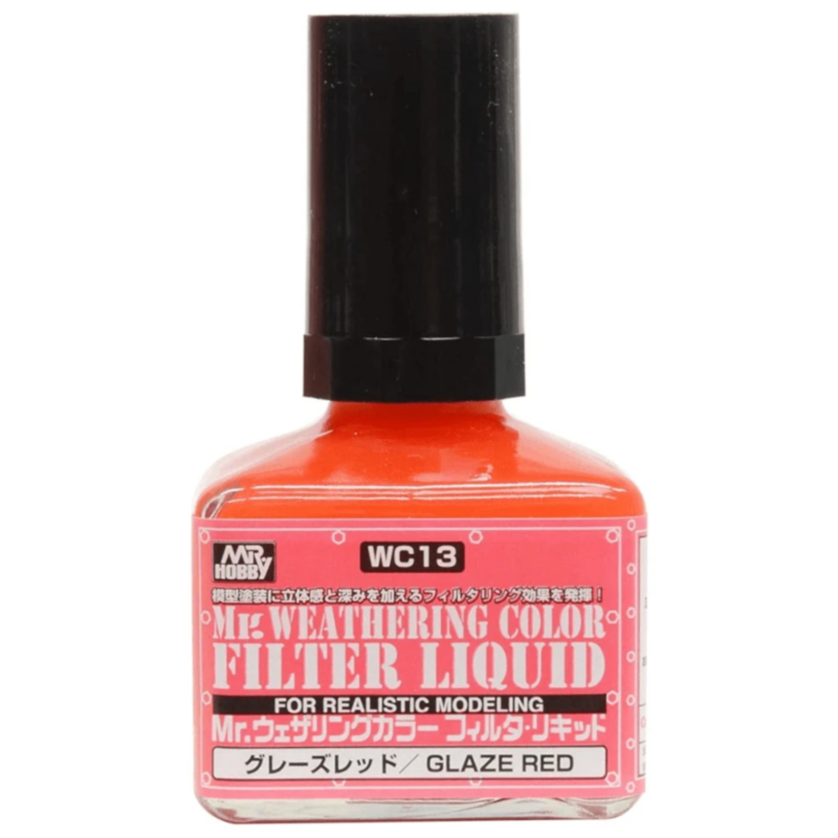 Mr Hobby 13 Mr Weathering Color Filter Liquid Red - 40ml