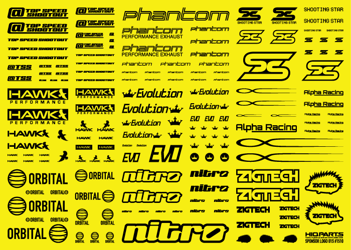 Sponsor Logo Decal 01S Black