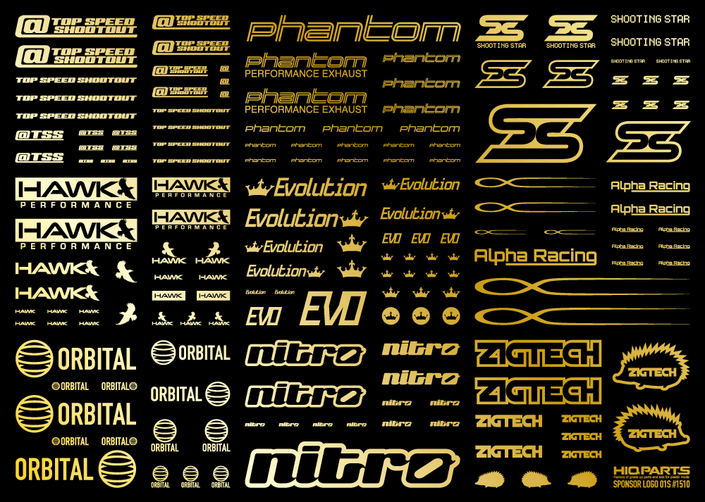 Sponsor Logo Decal 01S Gold