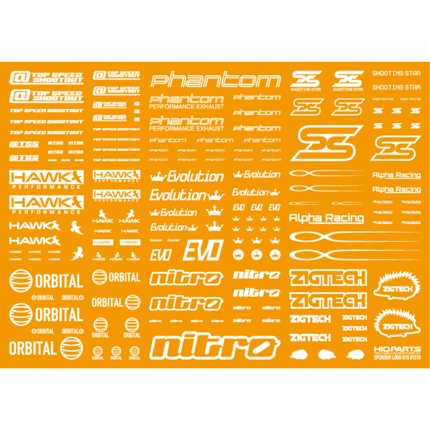 HiQ Parts Sponsor Logo Decal 01S White