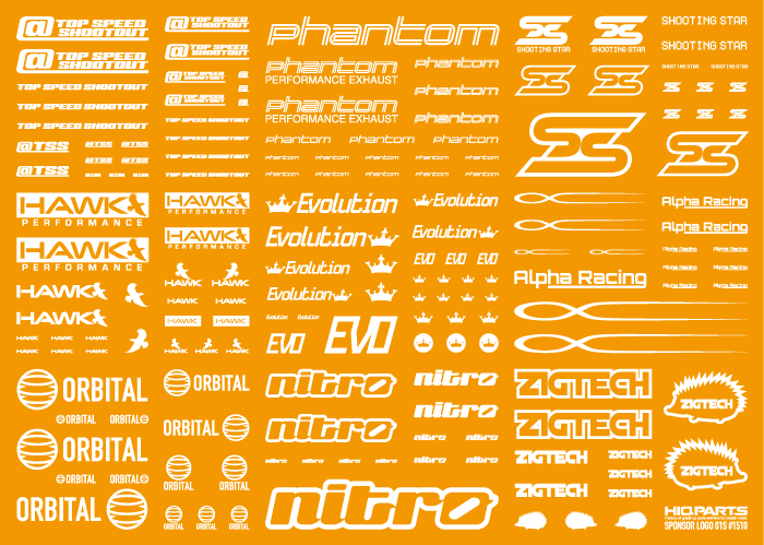 Sponsor Logo Decal 01S White