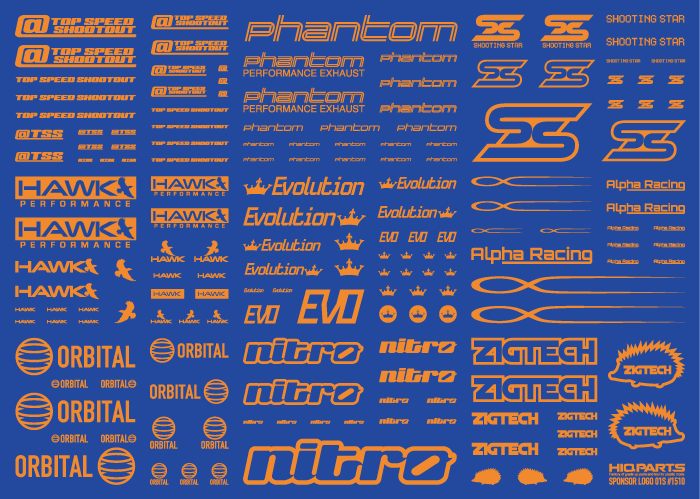 Sponsor Logo Decal 01S Orange