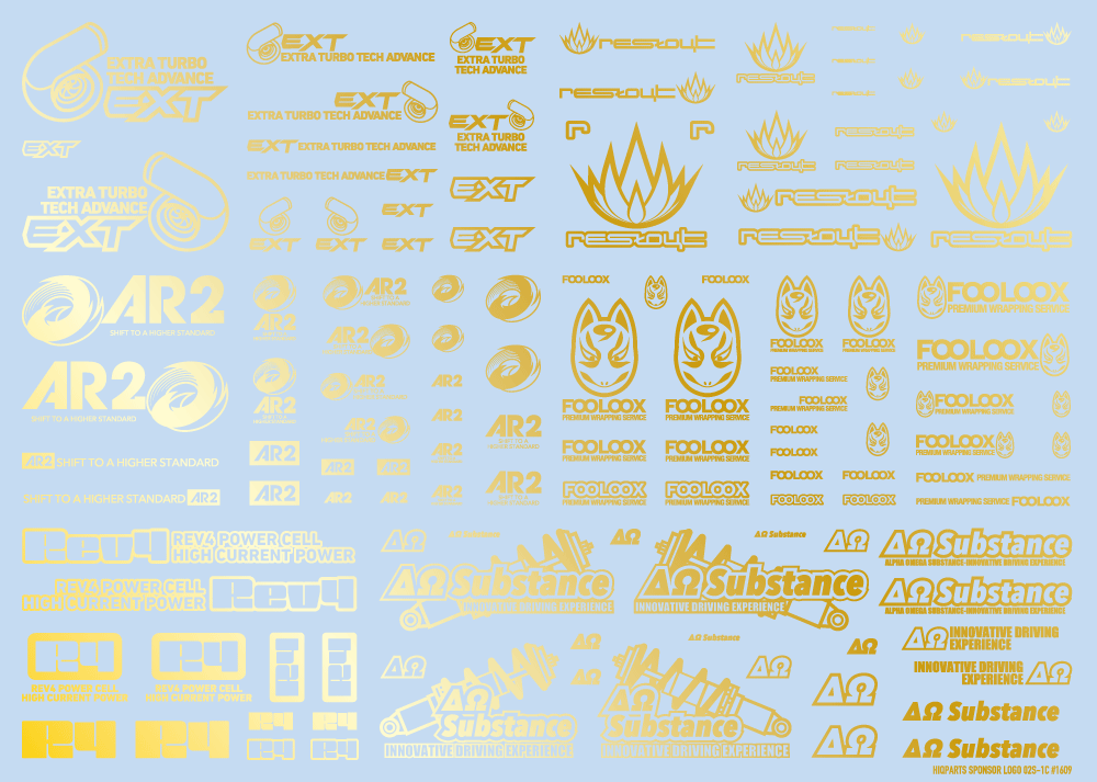 Sponsor Logo Decal 02S Gold