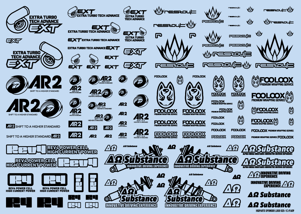 Sponsor Logo Decal 02S Black