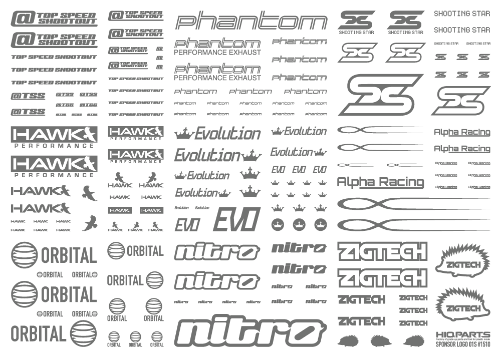 Sponsor Logo Decal 02S Gray