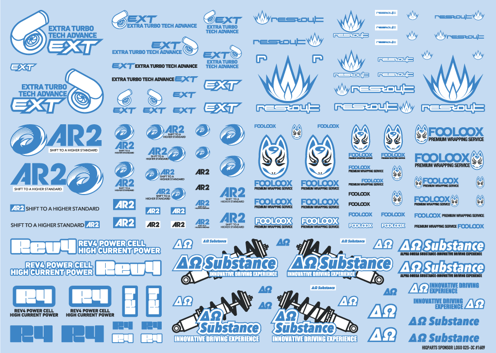 Sponsor Logo Decal 02S Indigo Blue