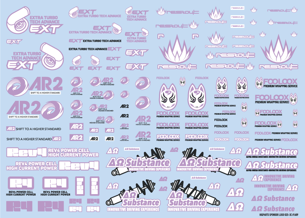 Sponsor Logo Decal 02S Light Purple