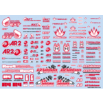 HiQ Parts Sponsor Logo Decal 02S Red / Dark Gray