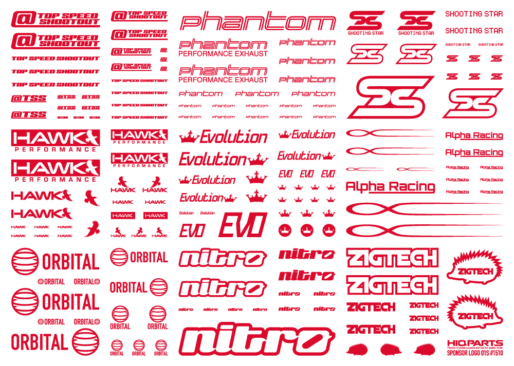 Sponsor Logo Decal 02S Red