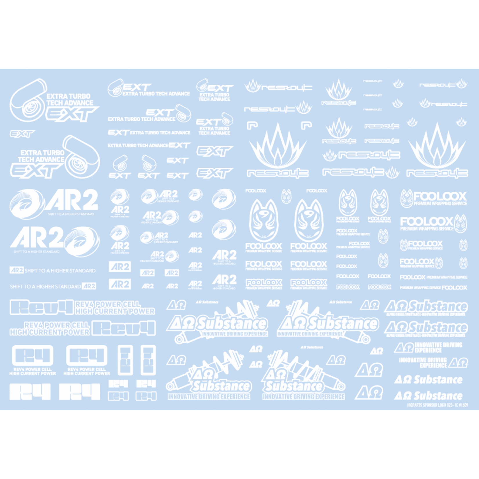 HiQ Parts Sponsor Logo Decal 02S White