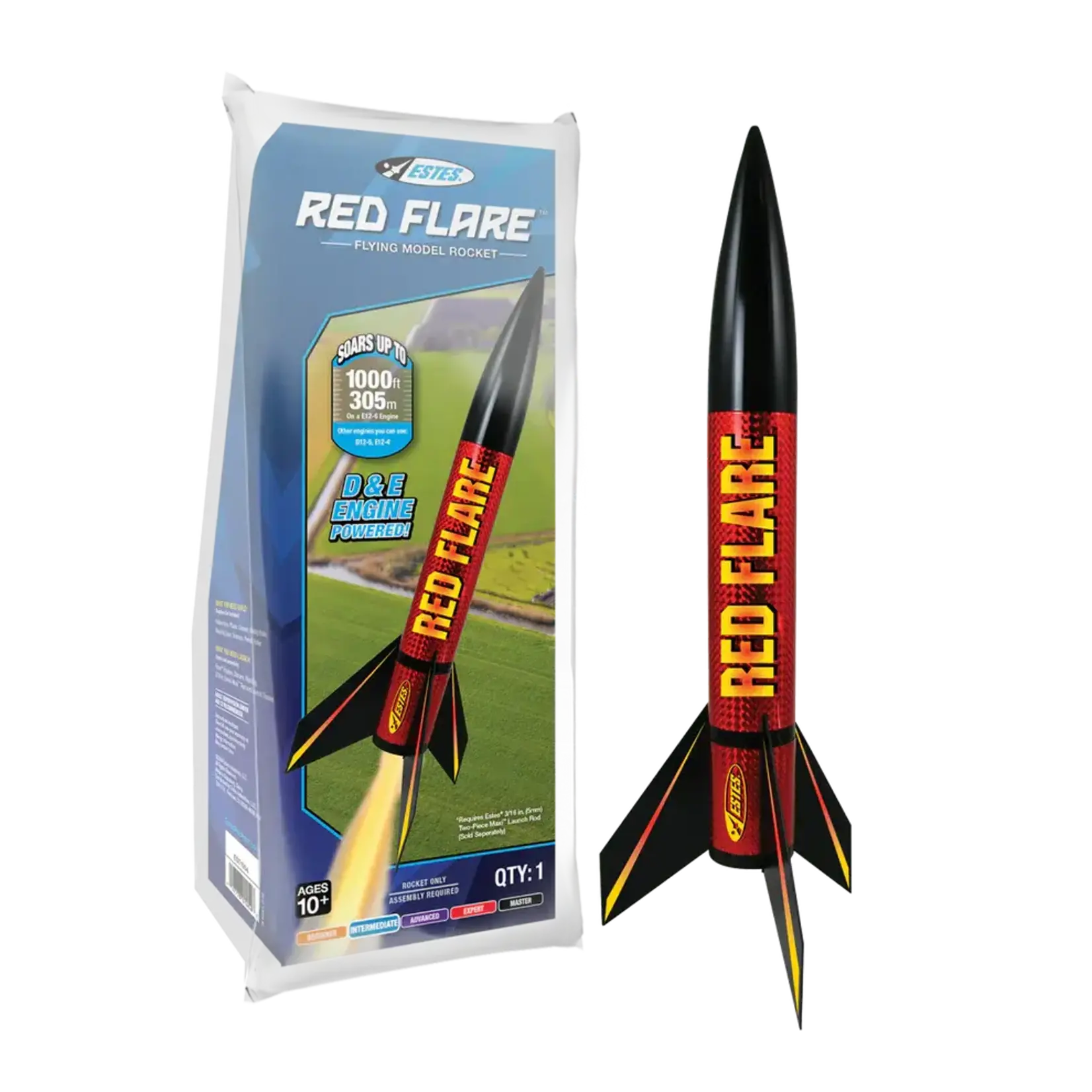 Estes 1954 Red Flare Rocket