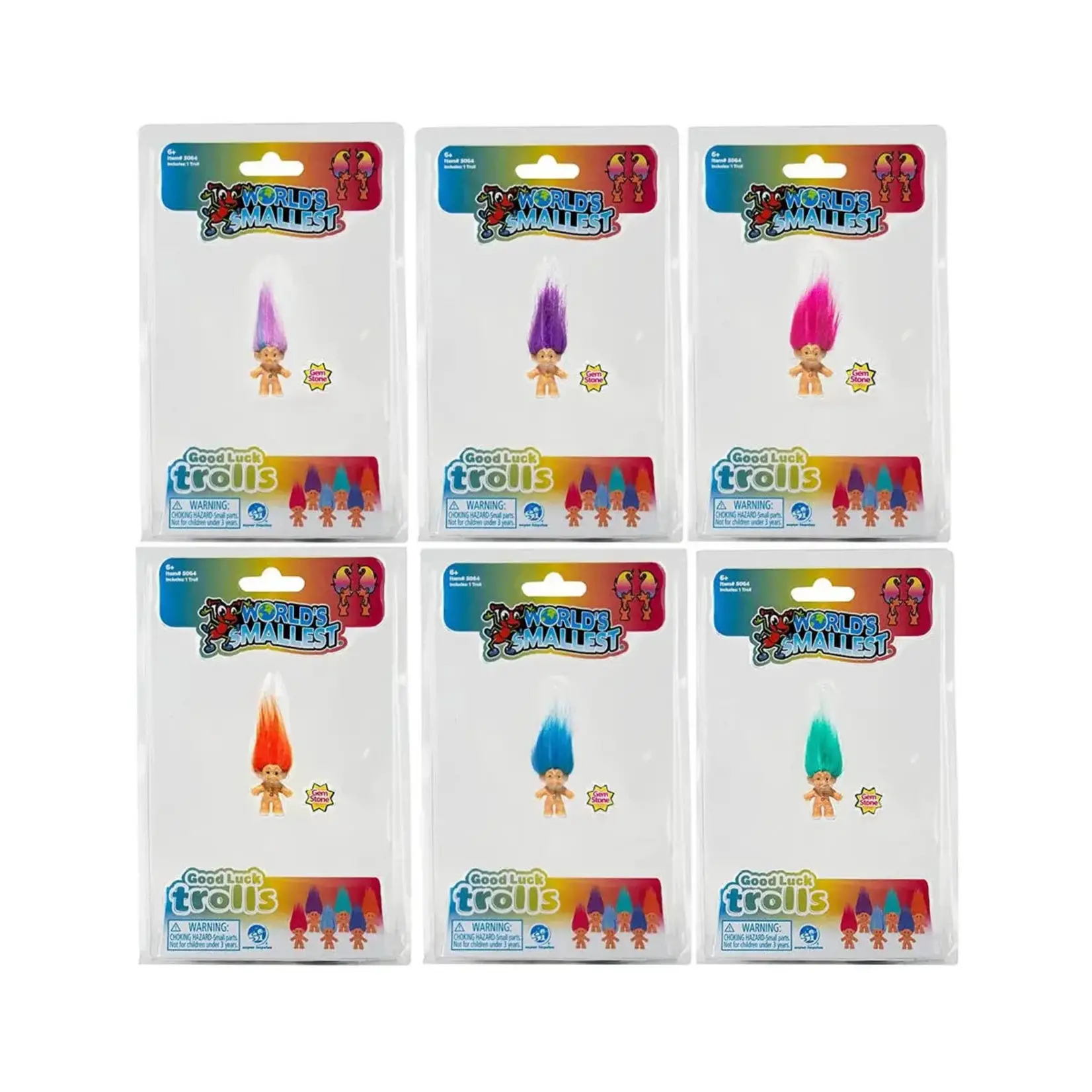 Super Impulse 5064 World's Smallest Good Luck Troll - Assorted