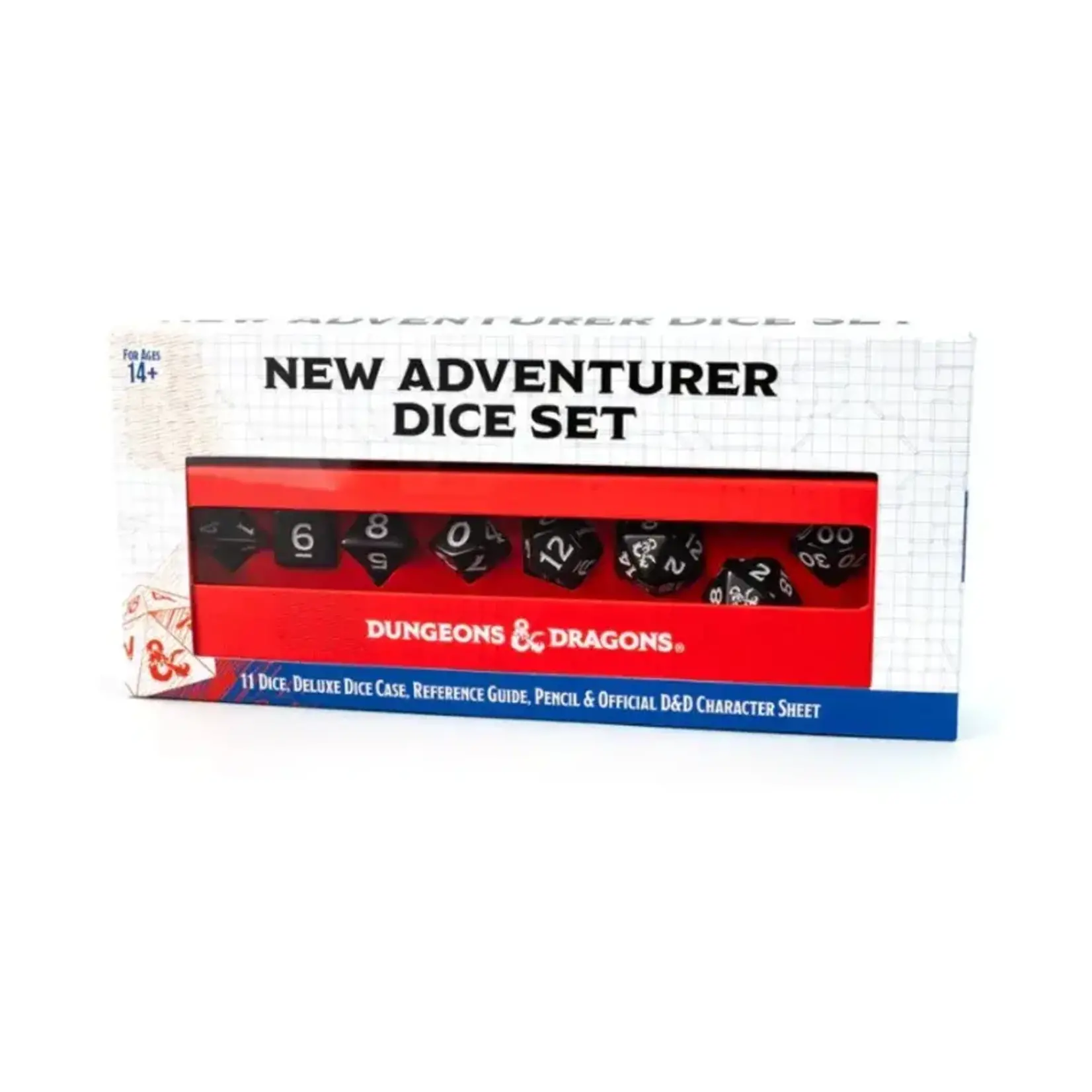 D&D D&D New Adventurer 11 Die Set - Black