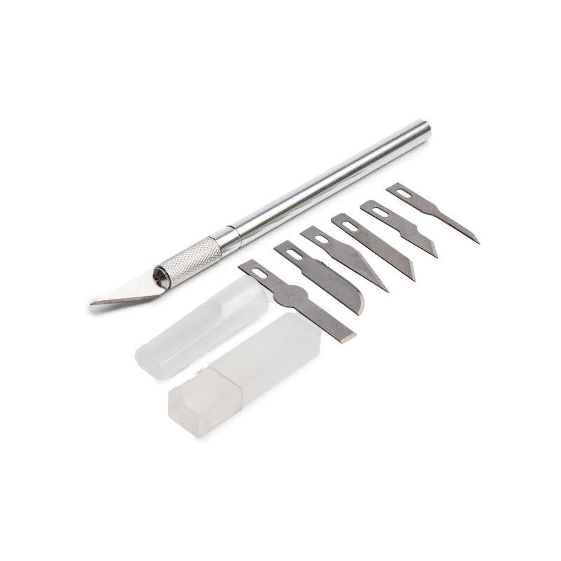 #1 Light Duty Alum Knife w/ 6 Assorted Blades