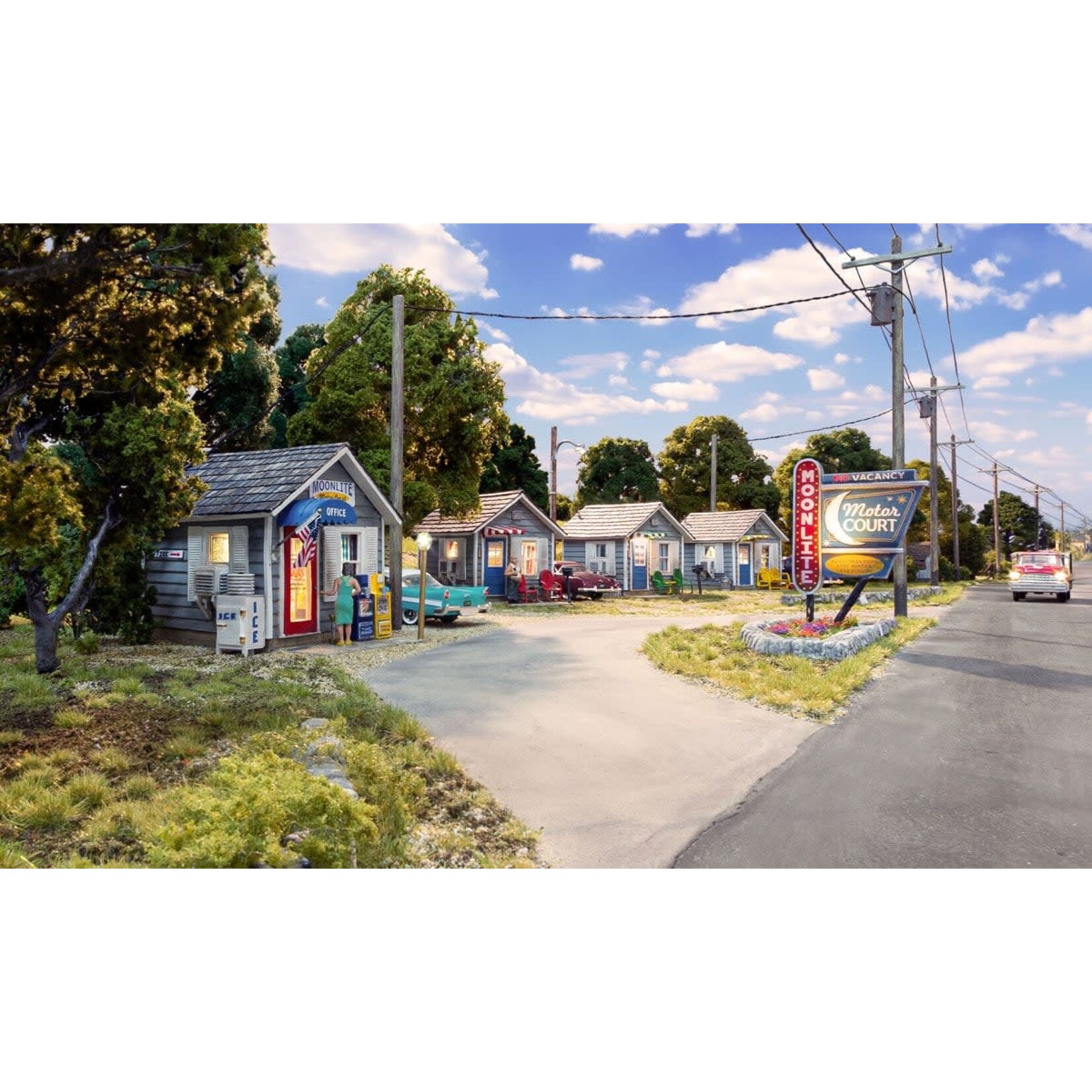 Woodland Scenics 5073 HO Moonlite Motor Court - Assembled