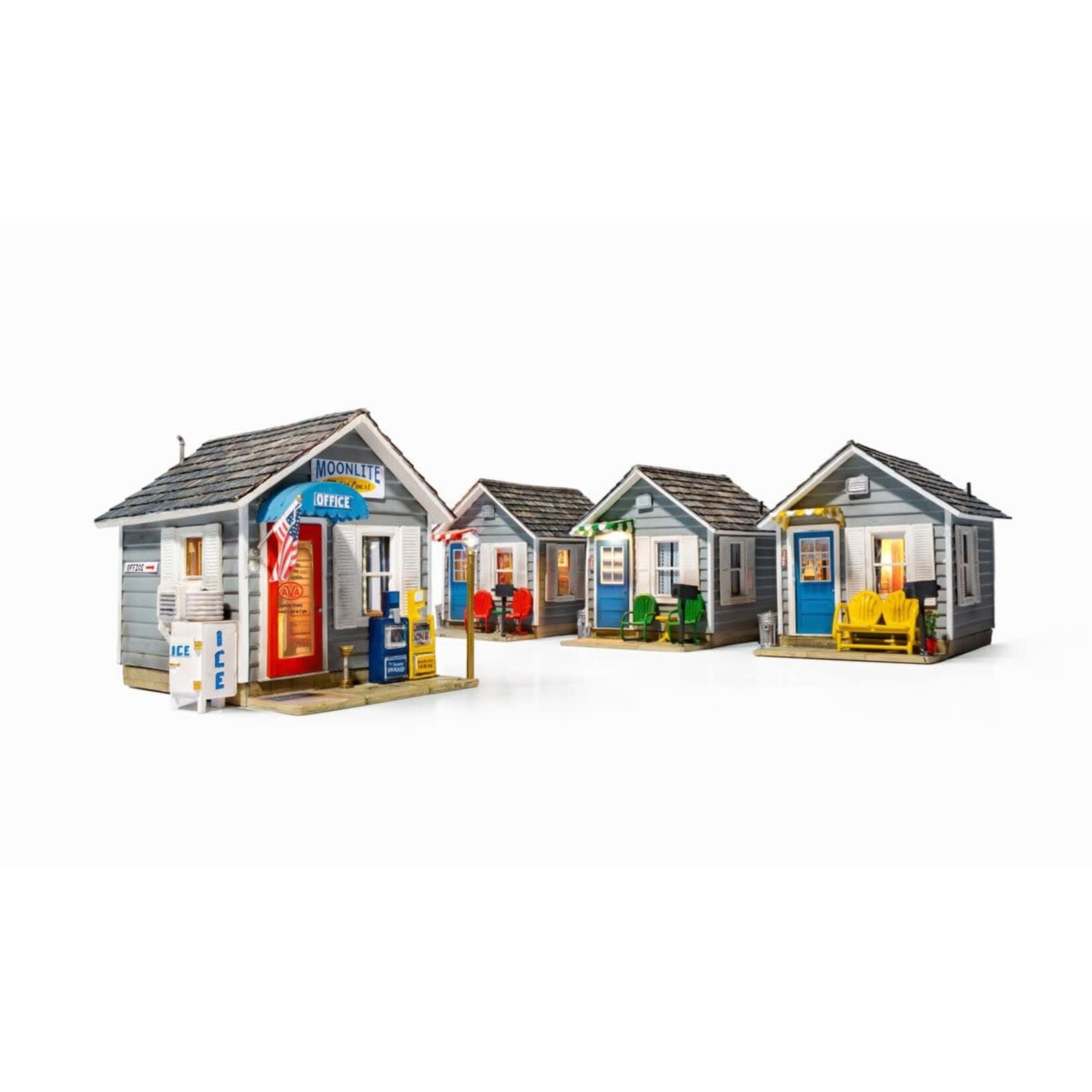 Woodland Scenics 5073 HO Moonlite Motor Court - Assembled