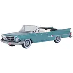 Oxford Diecast 87CC61005 HO 1961 Chrysler 300 Convertible - Tahitian Turquoise - Open Top