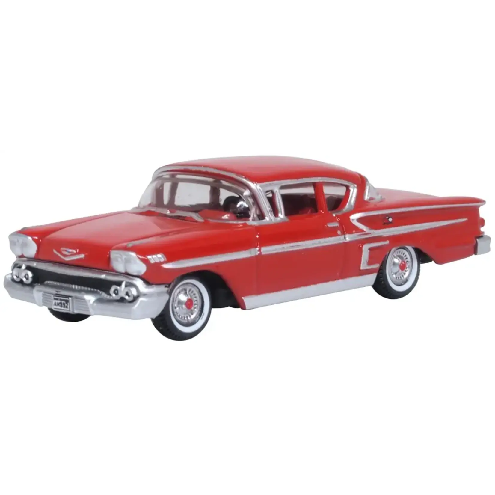 Oxford Diecast 87CIS58003 HO 1958 Chev Impala Sport Coupe - Rio Red