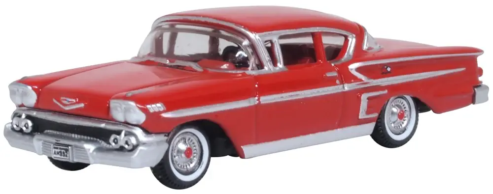 87CIS58003 HO 1958 Chev Impala Sport Coupe - Rio Red