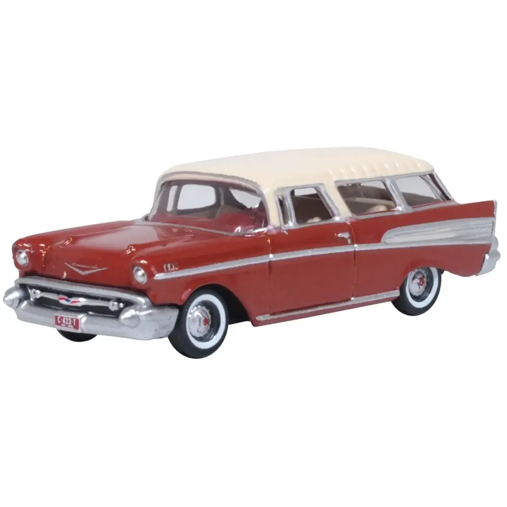Oxford Diecast 87CN57008 HO 1957 Chev Nomad - Adobe Beige/ Sierra Gold