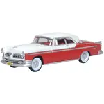 Oxford Diecast 87CNY55001 HO 1955 Chrysler New Yorker St Regis - Red/Platinum
