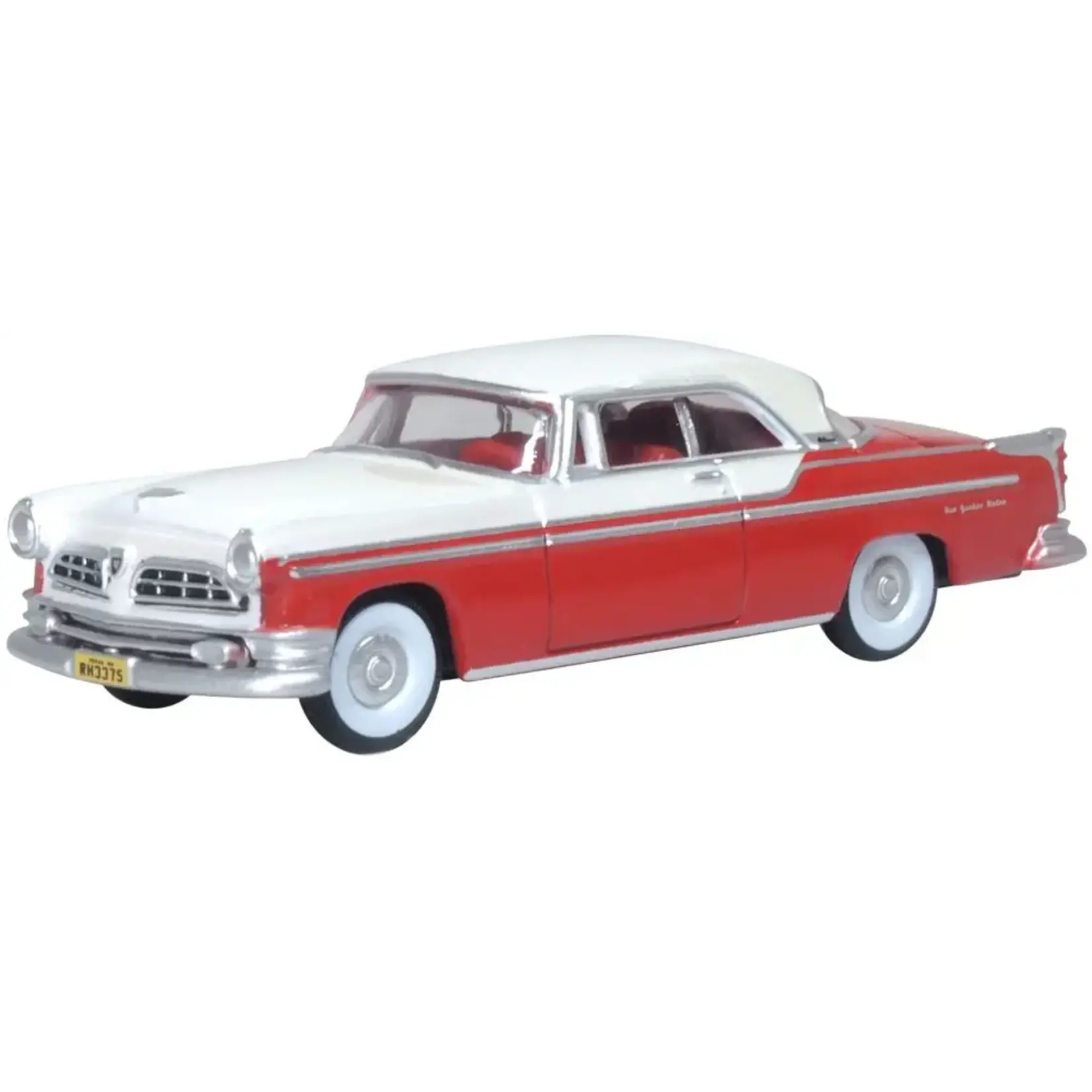Oxford Diecast 87CNY55001 HO 1955 Chrysler New Yorker St Regis - Red/Platinum